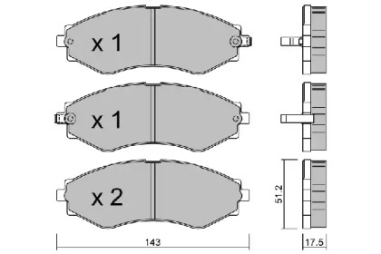 Комплект тормозных колодок (AISIN: BPDO-1903)